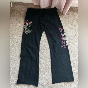ED Hardy wide leg sweatpants